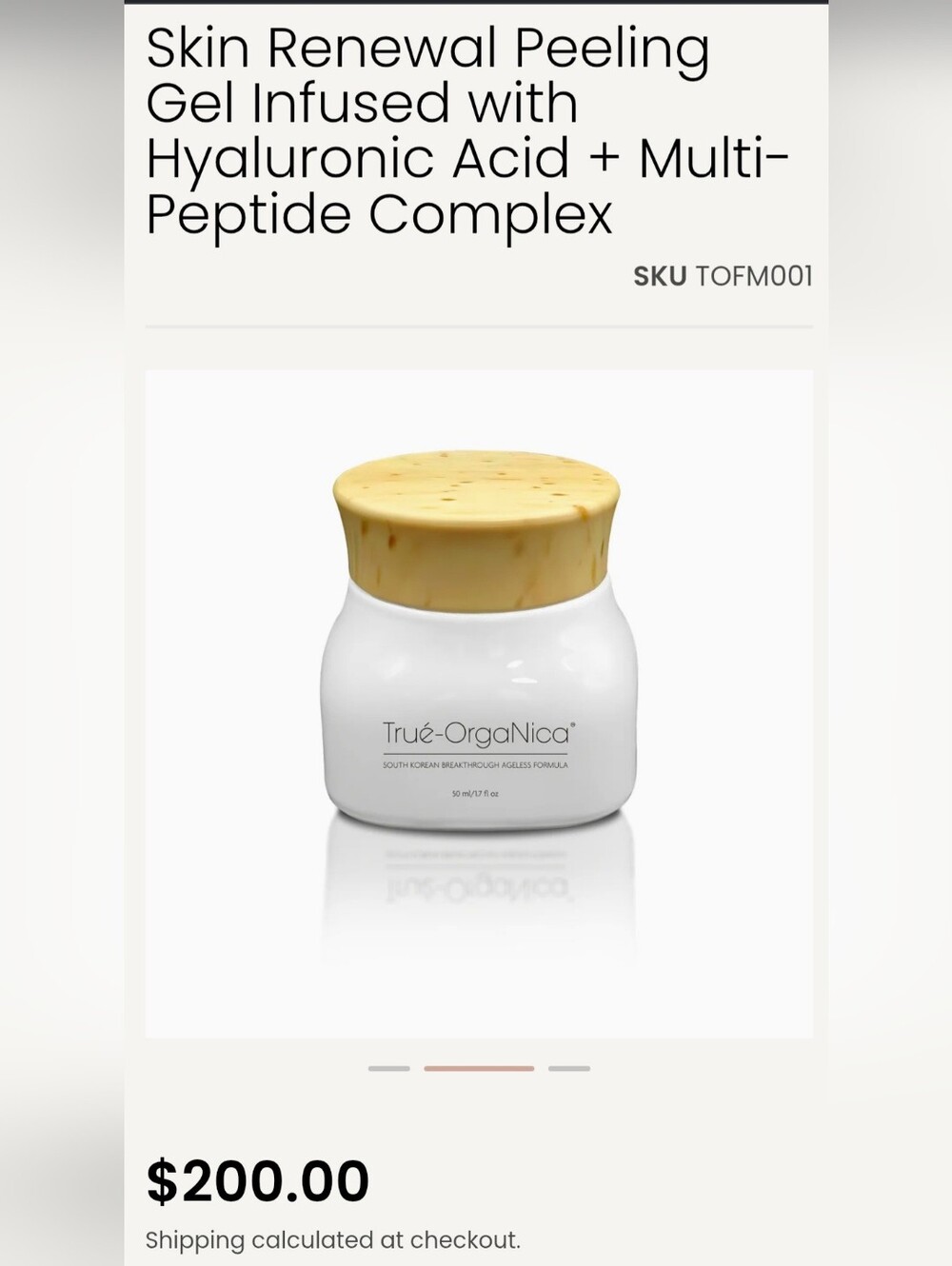 True OrgaNica Skin Renewal Peeling Gel